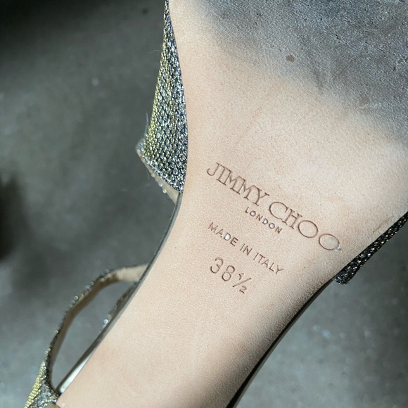 Jimmy choo lang golden glitter sandals heels - Picture 7 of 8